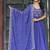 Blue faux blooming sequins & multithread embroidered gown with dupatta