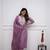 Lavender Cotton Embroidered Kurta Set with Cotton Dupatta