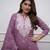 Lavender Cotton Embroidered Kurta Set with Cotton Dupatta