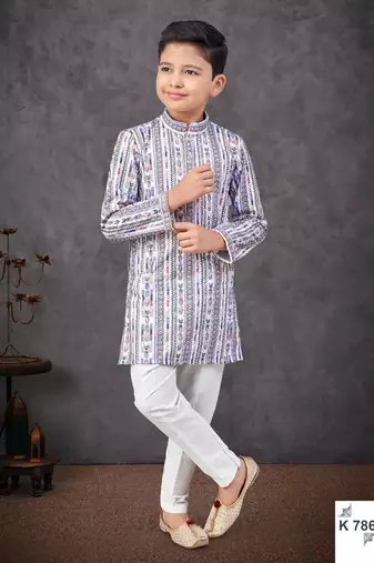 Blur rayon embroidered kurta pajama