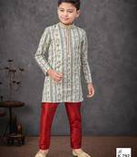 Green rayon embroidered kurta pajama