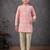 Pink rayon embroidered kurta pajama