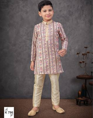 Multicolor rayon embroidered kurta pajama 1