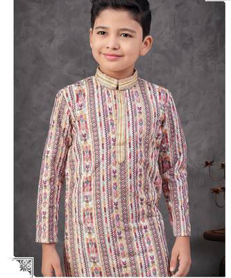 Multicolor rayon embroidered kurta pajama 2