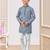 Grey rayon embroidered kurta pajama