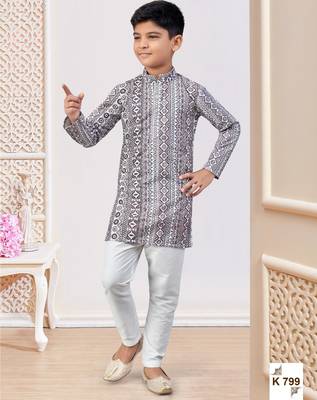 Multicolor rayon embroidered kurta pajama 1