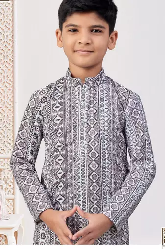 Multicolor rayon embroidered kurta pajama
