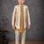 Beige kasak zari jackard & banarasi silk embroidered indowestern