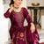 Stylee lifestyle magenta pashmina embroidered dress material