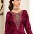 Stylee lifestyle magenta pashmina embroidered dress material
