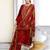 Stylee lifestyle red pashmina embroidered dress material