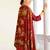Stylee lifestyle red pashmina embroidered dress material