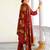 Stylee lifestyle red pashmina embroidered dress material