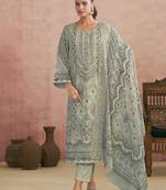 grey lawn cotton digital printed dress material