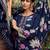 Stylee lifestyle navy blue pashmina digital printed dress material