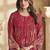 Stylee lifestyle red georgette digital printed dress material