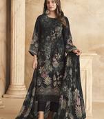 black georgette digital printed dress material