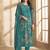 teal georgette digital printed dress material