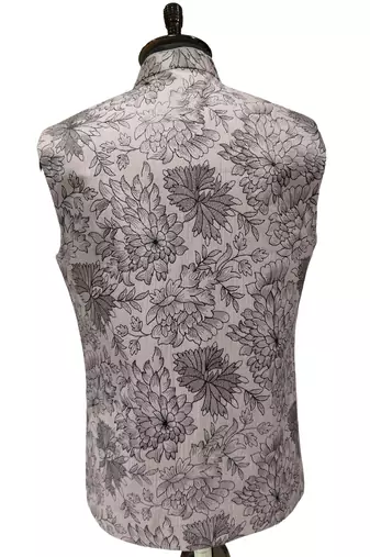 Muted lavender petal maharaja nehru jacket/waistcoat/bandhgala