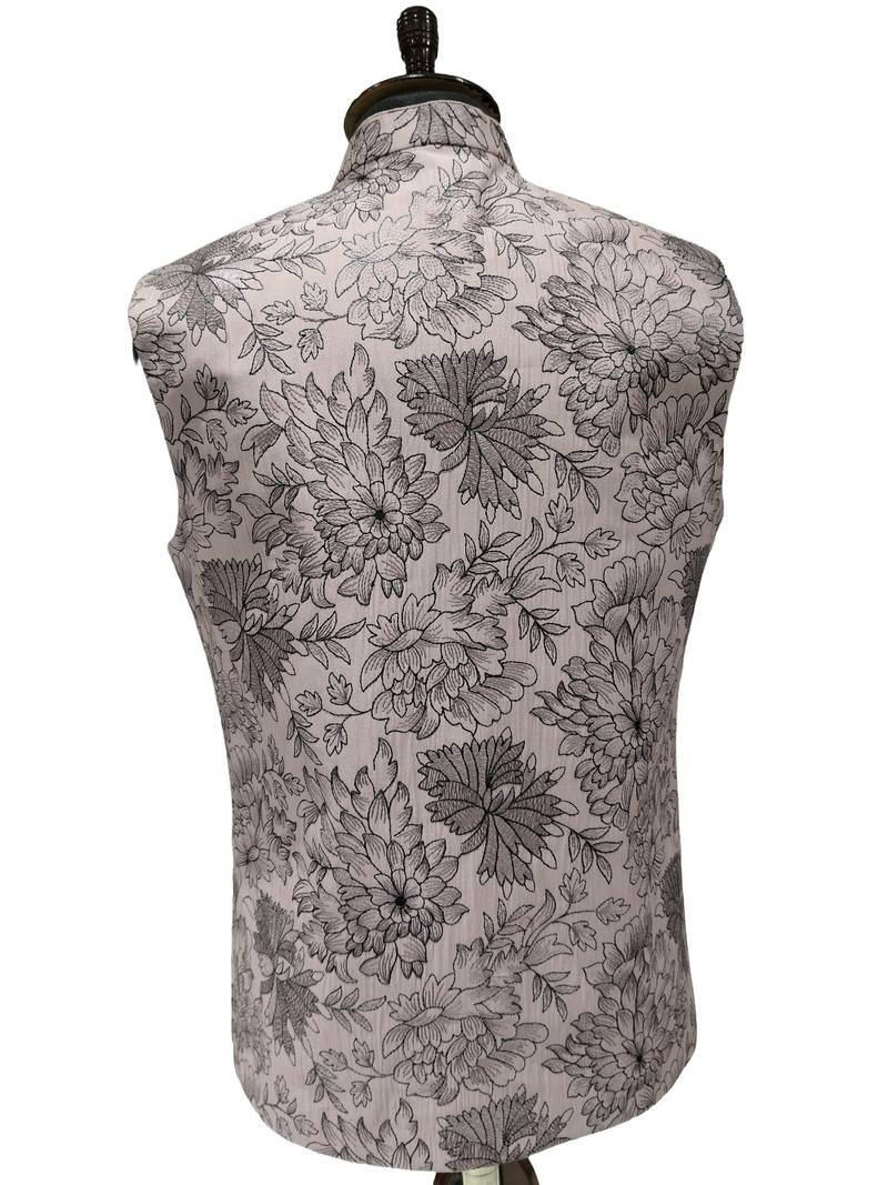 Muted lavender petal maharaja nehru jacket/waistcoat/bandhgala
