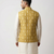 Mustard rajputana sunburst nehru jacket/waistcoat/bandhgala