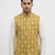 Mustard rajputana sunburst nehru jacket/waistcoat/bandhgala
