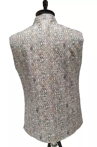 Multicolor urban mosaic nehru jacket/waistcoat/bandhgala