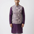 lavender tapestry nehru jacket for men