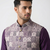 lavender tapestry nehru jacket for men