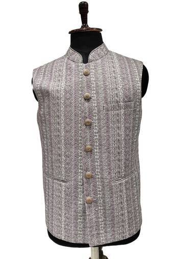 Violet vintage violet ensemble nehru jacket/waistcoat/bandhgala