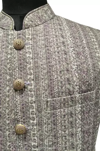 Violet vintage violet ensemble nehru jacket/waistcoat/bandhgala