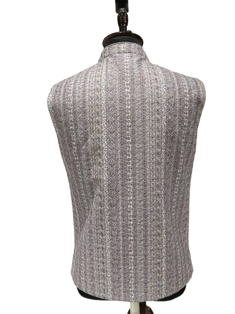 Violet vintage violet ensemble nehru jacket/waistcoat/bandhgala