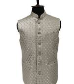 Grey regal prism nehru jacket/waistcoat/bandhgala