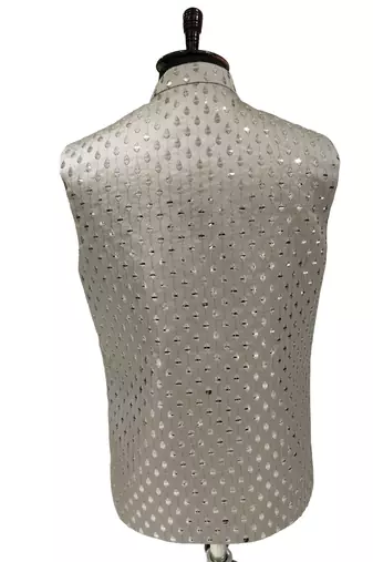 Grey regal prism nehru jacket/waistcoat/bandhgala