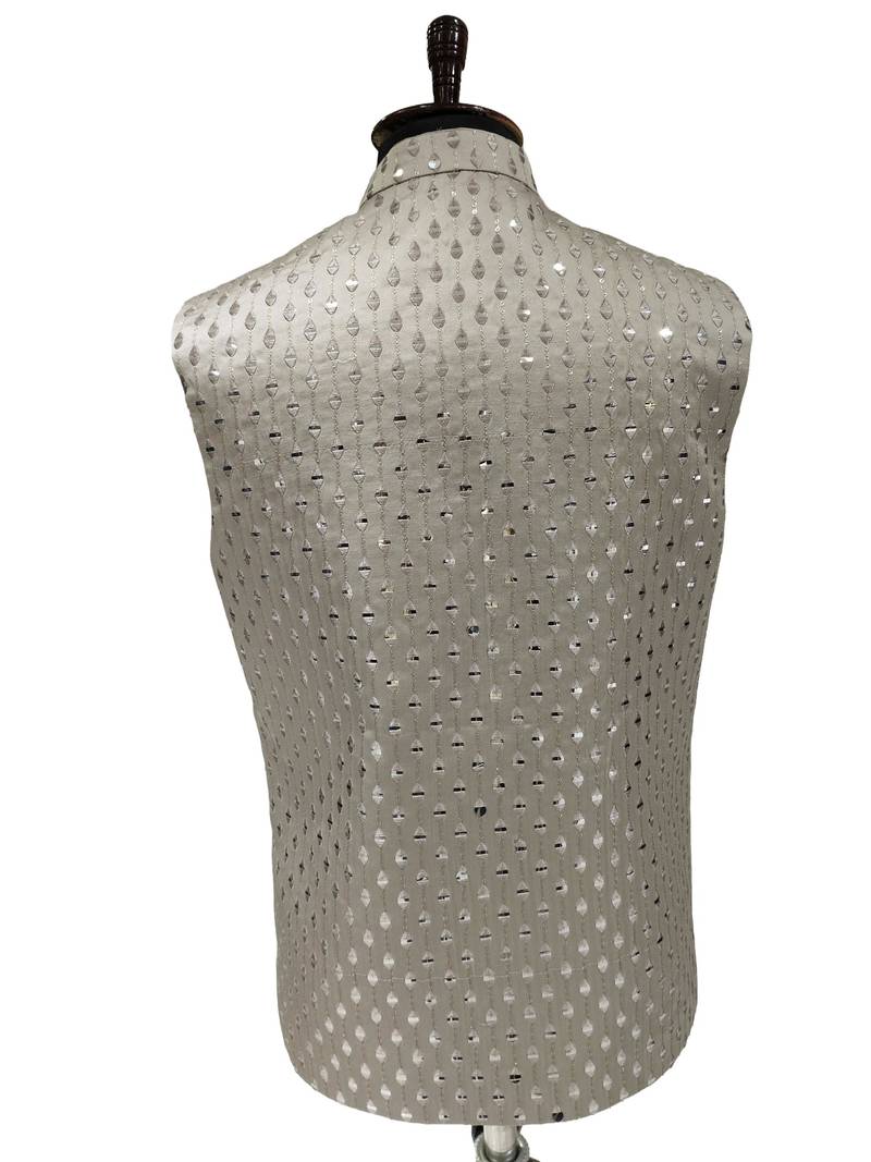 Grey regal prism nehru jacket/waistcoat/bandhgala