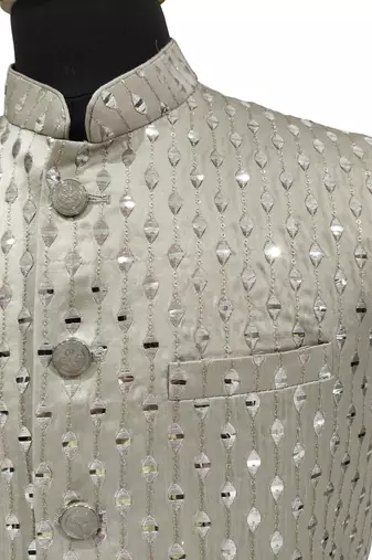 Grey regal prism nehru jacket/waistcoat/bandhgala
