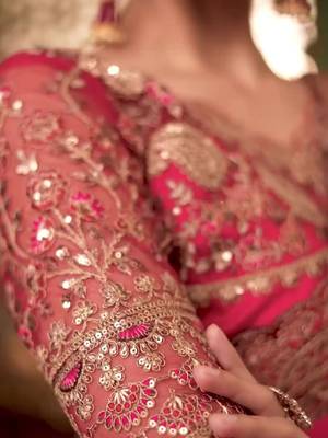 Rani pink satin silk saree, lace border with heavy embroidered blouse for special occasions 3