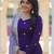 Purple Georgette Readymade Anarkali with Dupatta