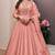 Peach Georgette Readymade Anarkali with Dupatta