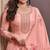 Peach Georgette Readymade Anarkali with Dupatta