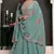 sky blue moonga silk anarkali suit 