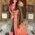 dark_green faux banarasi silk blend saree with paithani rich weaved pallu and blouse
