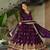 Purple Georgette Readymade Anarkali with Dupatta