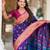 violet  faux banarasi silk blend saree with paithani rich weaved pallu and blouse