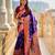 violet  faux banarasi silk blend saree with paithani rich weaved pallu and blouse