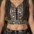 BLACK DOLA SILK SEQUINS ZARI EMBROIDERED LEHENGA CHOLI