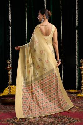 Spun Cotton Saree with Rich Jari Border | Graceful Daily Wear Saree 2