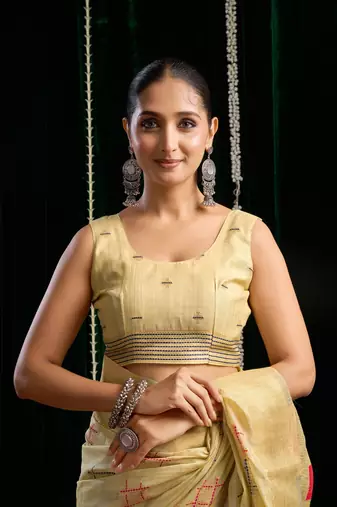 Spun Cotton Saree with Rich Jari Border | Graceful Daily Wear Saree