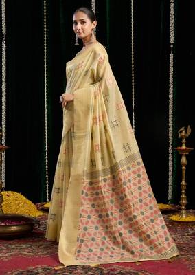 Spun Cotton Saree with Rich Jari Border | Graceful Daily Wear Saree 7