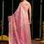Pink color Lightweight Spun Cotton Saree with Zari Border & Blouse | Everyday Traditional Saree